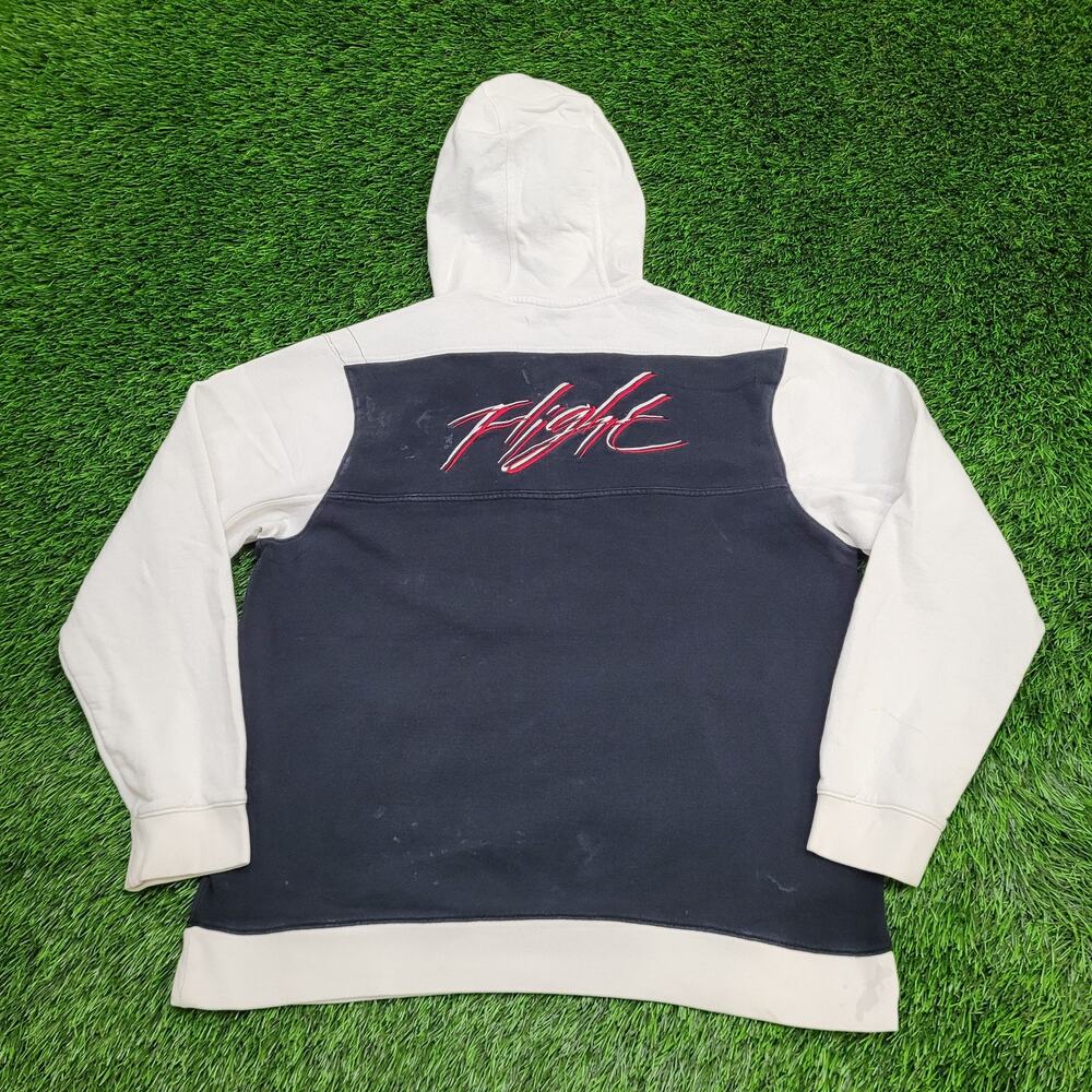 NIKE Air-Jordan Flight 1/4 Zip Hoodie Large 22x25 Two-Tone